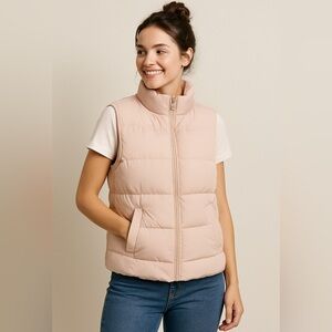 NWOT Automét Lightweight Puffer Vest Zip Up Adjustable Hem – Size S